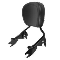 Black Detachable Shorty Sissy Bar Backrest for Harley® Touring ’09-’25