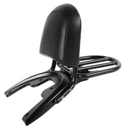 Black Sissy Bar Backrest / Luggage Rack for Harley® V-Rod ’02-’06