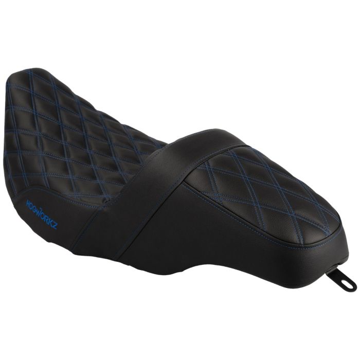 Rise Up Seat for Harley® Touring '08-'25 (Diamond / Blue Stitch) - Image 5