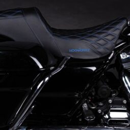 Rise Up Seat for Harley® Touring ’08-’25 (Diamond / Blue Stitch)