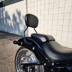 Black Detachable Sissy Bar Backrest for Harley® Fat Boy / Breakout ’18-’25