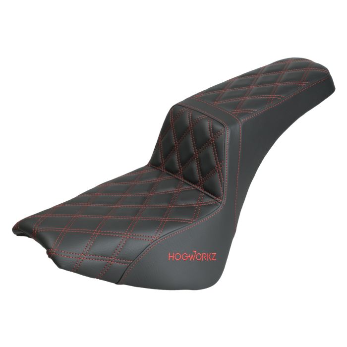 Rise Up Seat for Harley® Street Bob FXBB / Standard FXST '18-'25 (Red Stitch) - Image 3