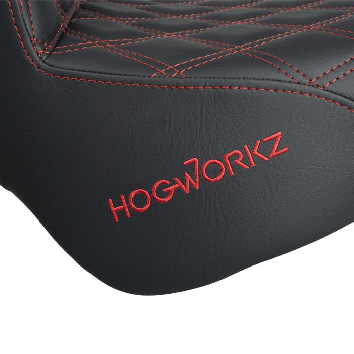 Rise Up Seat for Harley® Street Bob FXBB / Standard FXST '18-'25 (Red Stitch) - Image 2