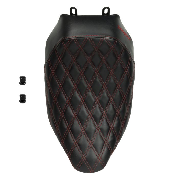 Alpha Solo Seat for Harley® Touring '08-'25 (Diamond / Red Stitch) - Image 2