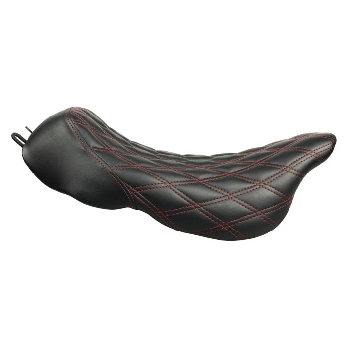 Alpha Solo Seat for Harley® Touring '08-'25 (Diamond / Red Stitch) - Image 5