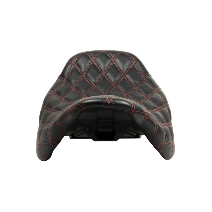 Alpha Solo Seat for Harley® Touring '08-'25 (Diamond / Red Stitch) - Image 2
