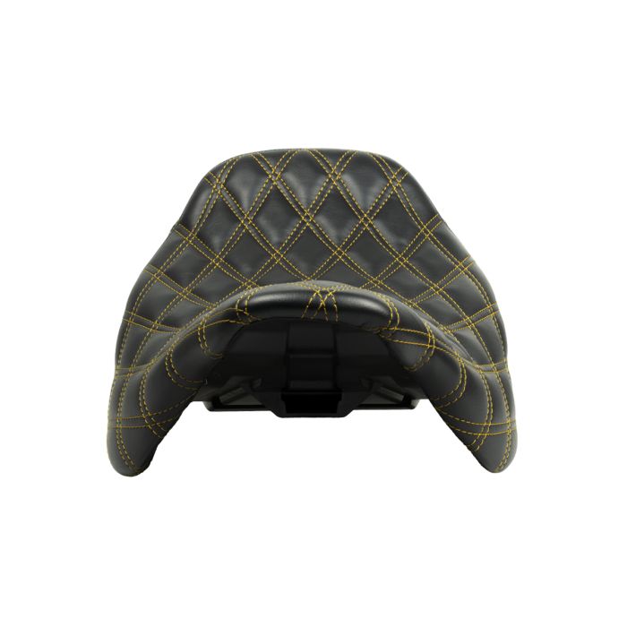 Alpha Solo Seat for Harley® Touring '08-'25 (Diamond / Gold Stitch) - Image 3