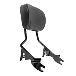 Black Detachable Tall Boy Sissy Bar Backrest for Harley® Touring ’09-’25