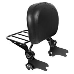 Black Detachable Sissy Bar / Luggage Rack for Harley® Touring ’97-’08