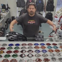 SHARK Custom Gas Tank Aluminum Emblems For Touring 2024+ BLACK & RED