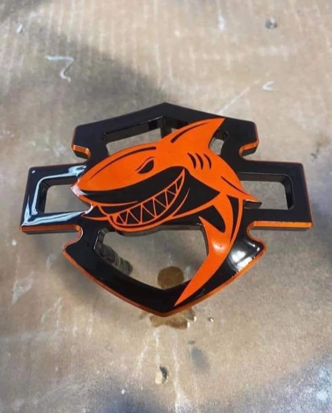 SHARK Custom Gas Tank Aluminum Emblems For Touring 2024+ BLACK & RED - Image 20