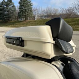 Amber Whiskey Razor Tour Pack w/ Slim Backrest & Chrome Hardware for Harley® Touring ’97-’25