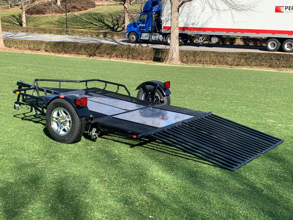Harley Trike and Spyder Stand, Store or Roll Motorcycle Trailer - Image 3